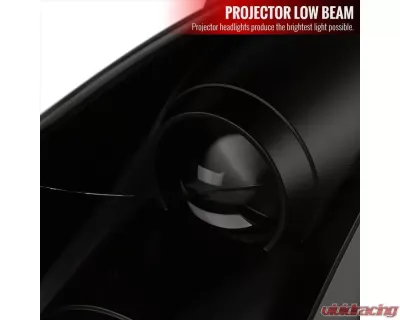 Spec-D LED Bar Projector Headlights w/ Sequential Turn Signals (Black Housing/Smoked Lens) Infiniti G35 2003-2007 - LHP-G35032SM-SQ-RS