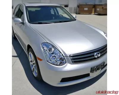 Spec-D Halo Projector Headlights (Chrome Housing/Clear Lens) Infiniti G35 2005-2006 - LHP-G35054-TM
