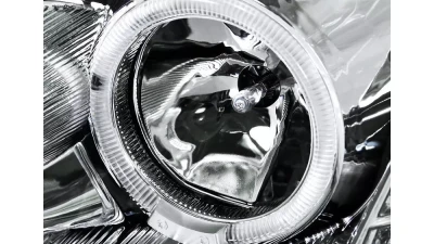 Spec-D Halo Projector Headlights (Chrome Housing/Clear Lens) Infiniti G35 2005-2006                                     - LHP-G35054-TM - Image 5