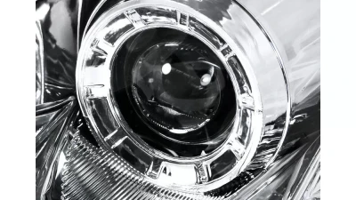 Spec-D Halo Projector Headlights (Chrome Housing/Clear Lens) Infiniti G35 2005-2006                                     - LHP-G35054-TM - Image 6