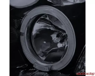 Spec-D Halo Projector Headlights w/ LED Light Strip (Glossy Black Housing/Smoke Lens) Infiniti G35 2005-2006 - LHP-G35054G-TM