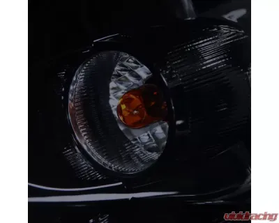 Spec-D Halo Projector Headlights w/ LED Light Strip (Glossy Black Housing/Smoke Lens) Infiniti G35 2005-2006 - LHP-G35054G-TM