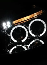 Spec-D Dual Halo Projector Headlights (Chrome Housing/Clear Lens) Volkswagen Golf Rabbit | Jetta 2006-2010                                     - LHP-GLF05-TM - Image 2