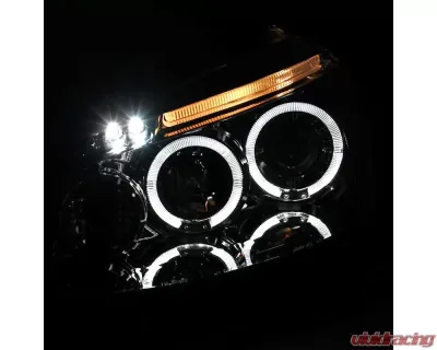Spec-D Dual Halo Projector Headlights (Chrome Housing/Clear Lens) Volkswagen Golf Rabbit | Jetta 2006-2010 - LHP-GLF05-TM