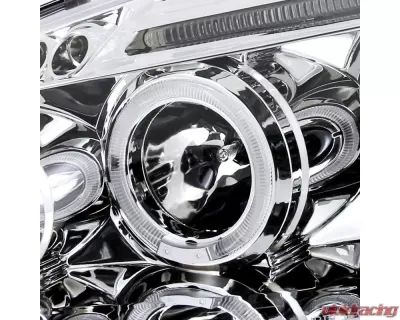 Spec-D Dual Halo Projector Headlights (Chrome Housing/Clear Lens) Volkswagen Golf Rabbit | Jetta 2006-2010 - LHP-GLF05-TM