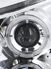 Spec-D Dual Halo Projector Headlights (Chrome Housing/Clear Lens) Volkswagen Golf Rabbit | Jetta 2006-2010                                     - LHP-GLF05-TM - Image 4