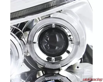 Spec-D Dual Halo Projector Headlights (Chrome Housing/Clear Lens) Volkswagen Golf Rabbit | Jetta 2006-2010 - LHP-GLF05-TM