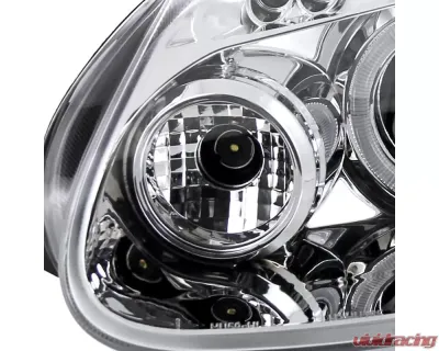 Spec-D Dual Halo Projector Headlights (Chrome Housing/Clear Lens) Volkswagen Golf Rabbit | Jetta 2006-2010 - LHP-GLF05-TM