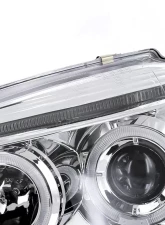 Spec-D Dual Halo Projector Headlights (Chrome Housing/Clear Lens) Volkswagen Golf Rabbit | Jetta 2006-2010                                     - LHP-GLF05-TM - Image 7