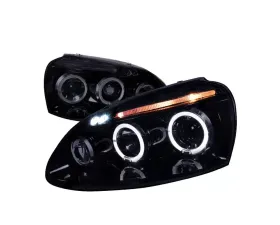 Spec-D Dual Halo Projector Headlights (Glossy Black Housing/Smoke Lens) Volkswagen Golf Rabbit | Jetta 2006-2010