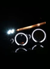 Spec-D Dual Halo Projector Headlights (Glossy Black Housing/Smoked Lens) Volkswagen Jetta | Golf | Rabbit 2006-2010                                     - LHP-GLF05G-TM - Image 2