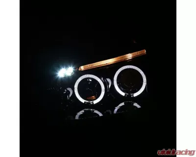 Spec-D Dual Halo Projector Headlights (Glossy Black Housing/Smoked Lens) Volkswagen Jetta | Golf | Rabbit 2006-2010 - LHP-GLF05G-TM