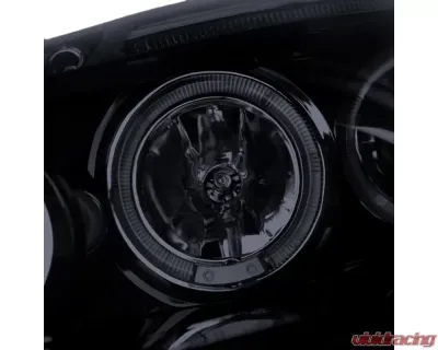 Spec-D Dual Halo Projector Headlights (Glossy Black Housing/Smoked Lens) Volkswagen Jetta | Golf | Rabbit 2006-2010 - LHP-GLF05G-TM