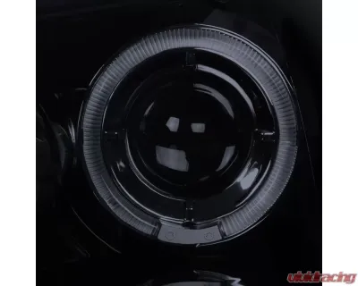 Spec-D Dual Halo Projector Headlights (Glossy Black Housing/Smoked Lens) Volkswagen Jetta | Golf | Rabbit 2006-2010 - LHP-GLF05G-TM