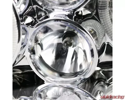 Spec-D Dual Halo Projector Headlights (Chrome Housing/Clear Lens) Volkswagen Golf | Cabrio 1993-1998 - LHP-GLF92-TM