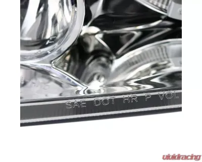 Spec-D Dual Halo Projector Headlights (Chrome Housing/Clear Lens) Volkswagen Golf | Cabrio 1993-1998 - LHP-GLF92-TM