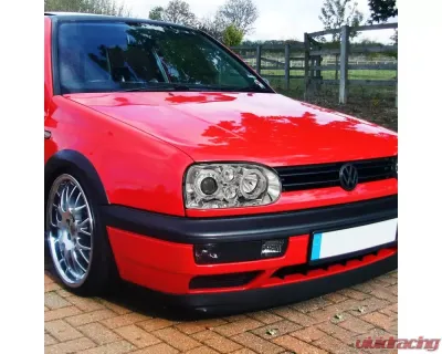 Spec-D Dual Halo Projector Headlights (Chrome Housing/Clear Lens) Volkswagen Golf | Cabrio 1993-1998 - LHP-GLF92-TM