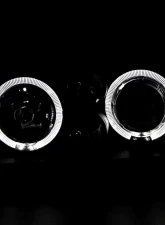 Spec-D Dual Halo Projector Headlights (Matte Black Housing/Clear Lens) Volkswagen Golf | Cabrio 1993-1998                                     - LHP-GLF92JM-TM - Image 2