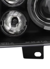 Spec-D Dual Halo Projector Headlights (Matte Black Housing/Clear Lens) Volkswagen Golf | Cabrio 1993-1998                                     - LHP-GLF92JM-TM - Image 7