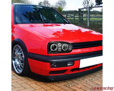 Spec-D Dual Halo Projector Headlights (Matte Black Housing/Clear Lens) Volkswagen Golf | Cabrio 1993-1998 - LHP-GLF92JM-TM