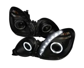 Spec-D Halo Projector Headlights w/ LED Light Strip (Black Housing/Smoke Lens) Lexus GS300 | GS400 | GS430 1998-2005