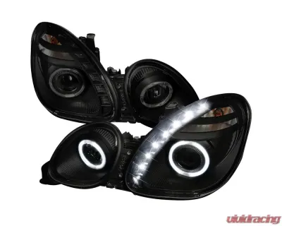 Spec-D Halo Projector Headlights w/ LED Light Strip (Black Housing/Smoke Lens) Lexus GS300 | GS400 | GS430 1998-2005 - LHP-GS30098SM-RS