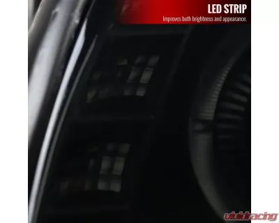 Spec-D Halo Projector Headlights w/ LED Light Strip (Black Housing/Smoke Lens) Lexus GS300 | GS400 | GS430 1998-2005 - LHP-GS30098SM-RS