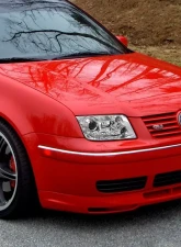 Spec-D Projector Headlights w/ R8 Style LED Light Strips (Chrome Housing/Clear Lens) Volkswagen Jetta | Bora 1999-2004                                     - LHP-JET99-8-TM - Image 10
