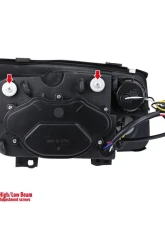 Spec-D Dual Halo Projector Headlights w/ LED Light Strip (Chrome Housing/Clear Lens) Volkswagen Jetta | Bora 1999-2005                                     - LHP-JET99-RS - Image 8