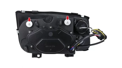 Spec-D Dual Halo Projector Headlights w/ LED Light Strip (Chrome Housing/Clear Lens) Volkswagen Jetta | Bora 1999-2005                                     - LHP-JET99-RS - Image 8