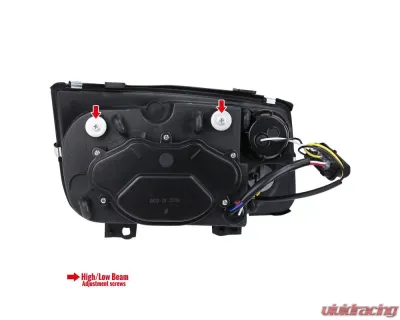 Spec-D Dual Halo Projector Headlights w/ LED Light Strip (Chrome Housing/Clear Lens) Volkswagen Jetta | Bora 1999-2005 - LHP-JET99-RS