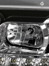 Spec-D Projector Headlights w/ R8 Style LED Light Strips (Matte Black Housing/Clear Lens) Volkswagen Jetta | Bora 1999-2004                                     - LHP-JET99JM-8-TM - Image 3