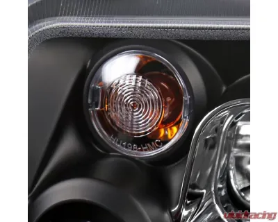 Spec-D Projector Headlights w/ R8 Style LED Light Strips (Matte Black Housing/Clear Lens) Volkswagen Jetta | Bora 1999-2004 - LHP-JET99JM-8-TM