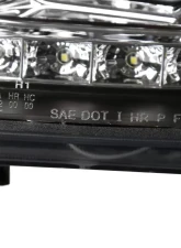 Spec-D Projector Headlights w/ R8 Style LED Light Strips (Matte Black Housing/Clear Lens) Volkswagen Jetta | Bora 1999-2004                                     - LHP-JET99JM-8-TM - Image 7
