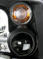 Spec-D Projector Headlights w/ R8 Style LED Light Strips (Matte Black Housing/Clear Lens) Volkswagen Jetta | Bora 1999-2004                                     - LHP-JET99JM-8-TM - Image 8