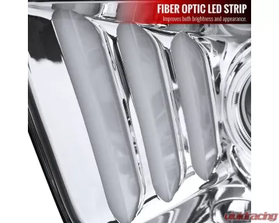 Spec-D LED Bar Projector Headlights (Chrome Housing/Clear Lens) Ford Mustang 2005-2009 - LHP-MST05-G2-TM