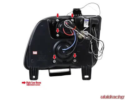 Spec-D Halo Projector Headlights (Jet Black Housing/Clear Lens) Ford Mustang 2005-2009 - LHP-MST05BK-TM