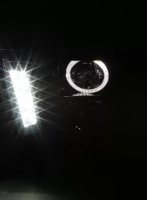 Spec-D Halo Projector Headlights w/ LED Light Strip (Glossy Black Housing/Smoked Lens) Ford Mustang 2005-2009                                     - LHP-MST05G-TM - Image 2