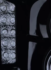 Spec-D Halo Projector Headlights w/ LED Light Strip (Glossy Black Housing/Smoked Lens) Ford Mustang 2005-2009                                     - LHP-MST05G-TM - Image 6