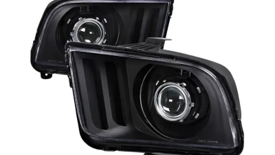 Spec-D H1 Projector Headlights (Matte Black Housing/Clear Lens) Ford Mustang 2005-2009                                     - LHP-MST05JM-RS - Image 10