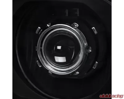 Spec-D H1 Projector Headlights (Matte Black Housing/Clear Lens) Ford Mustang 2005-2009 - LHP-MST05JM-RS