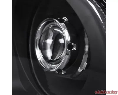 Spec-D H1 Projector Headlights (Matte Black Housing/Clear Lens) Ford Mustang 2005-2009 - LHP-MST05JM-RS