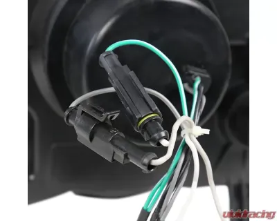 Spec-D H1 Projector Headlights (Matte Black Housing/Clear Lens) Ford Mustang 2005-2009 - LHP-MST05JM-RS