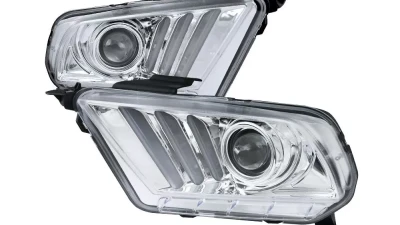 Spec-D Sequential LED Bar Projector Headlights (Chrome Housing/Clear Lens) Ford Mustang 2010-2014                                     - LHP-MST10-V2-TM - Image 10