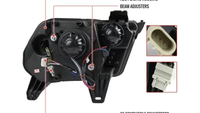 Spec-D Sequential LED Bar Projector Headlights (Chrome Housing/Clear Lens) Ford Mustang 2010-2014                                     - LHP-MST10-V2-TM - Image 9