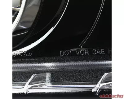 Spec-D LED Bar Projector Headlights w/ Sequential Turn Signals (Jet Black Housing/Clear Lens) Ford Mustang 2010-2014 - LHP-MST10BK-V2-TM