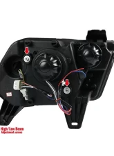 Spec-D LED Bar Projector Headlights w/ Sequential Turn Signals (Jet Black Housing/Clear Lens) Ford Mustang 2010-2014                                     - LHP-MST10BK-V2-TM - Image 9