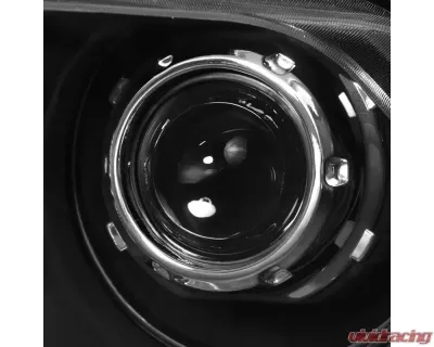 Spec-D Retrofit Style Projector Headlights (Matte Black Housing/Clear Lens) Ford Mustang 2010-2014 - LHP-MST10JM-RS