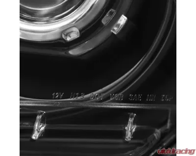 Spec-D Retrofit Style Projector Headlights (Matte Black Housing/Clear Lens) Ford Mustang 2010-2014 - LHP-MST10JM-RS