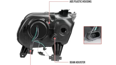 Spec-D Retrofit Style Projector Headlights (Matte Black Housing/Clear Lens) Ford Mustang 2010-2014                                     - LHP-MST10JM-RS - Image 7